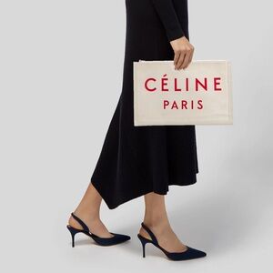 NWT Original Celine Canvas Clutch - Never Used, Comes in Box